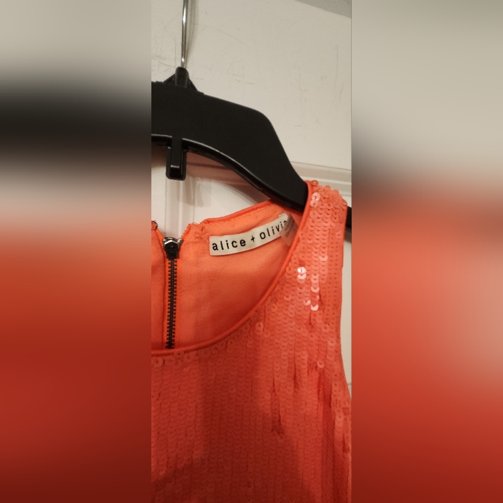 Alice + Olivia Cara Sequin Mesh Cut Out Mini Dress - Picture 11 of 14